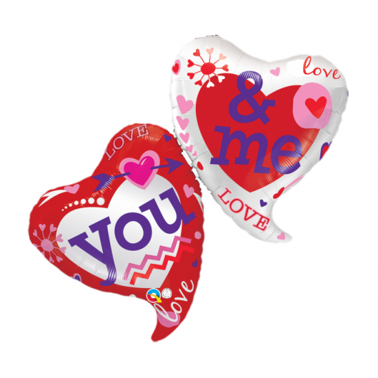 Μπαλόνι Foil 42" You & Me Hearts 107εκ Μπαλόνι Foil 42" You & Me Hearts 107εκ