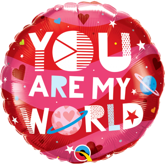Μπαλόνι Foil Αγάπης “You are my world” 46 εκ. Μπαλόνι Foil Αγάπης “You are my world” 46 εκ.