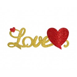 Διακοσμητικό Τραπεζιού Love Glitter 35εκ X 11εκ