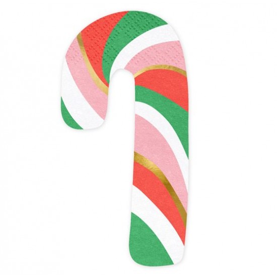 Χαρτοπετσέτες σχηματικές Candy Cane (20 τεμ) Χαρτοπετσέτες σχηματικές Candy Cane (20 τεμ)