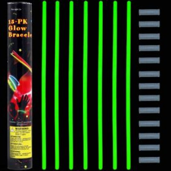 Glow stick βραχιόλι πράσινο (15 τεμ.) Glow stick βραχιόλι πράσινο (15 τεμ.)