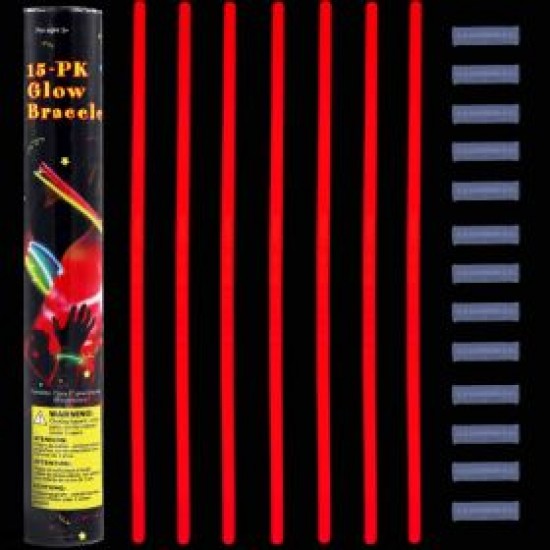Glow stick βραχιόλι κόκκινο (15 τεμ.) Glow stick βραχιόλι κόκκινο (15 τεμ.)