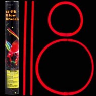 Glow stick βραχιόλι κόκκινο (15 τεμ.)