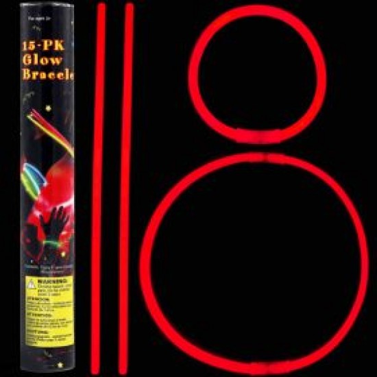 Glow stick βραχιόλι κόκκινο (15 τεμ.) Glow stick βραχιόλι κόκκινο (15 τεμ.)