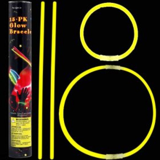 Glow stick βραχιόλι κίτρινο (15 τεμ.) Glow stick βραχιόλι κίτρινο (15 τεμ.)