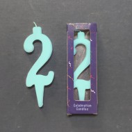 Κερί Νο2 Μπλε 11cm