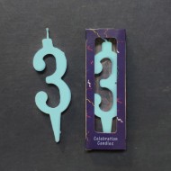 Κερί Νο3 Μπλε  11cm