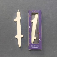 Κερί Νο1 Λευκό  11cm