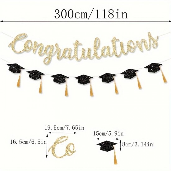 Γιρλάντα Αποφοίτησης - Congratulations 3m. Γιρλάντα Αποφοίτησης - Congratulations 3m.