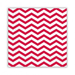 Χαρτοπετσέτες Μεγάλες Red Chevron