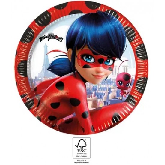 Πιάτα Μεγάλα Miraculous LadyBug Πιάτα Μεγάλα Miraculous LadyBug