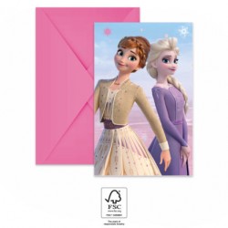 Προσκλήσεις πάρτυ με Φάκελο Frozen 2 (6 τεμ)