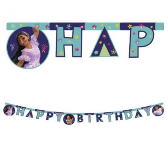 Γιρλάντα Happy Birthday Encanto Χάρτινη Γιρλάντα Happy Birthday Encanto Χάρτινη