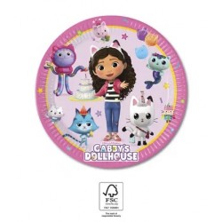 Πιάτα Μικρά Gabby's Dollhouse (8 τεμ)