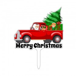 Topper Merry Christmas Φορτηγό 138x173mm