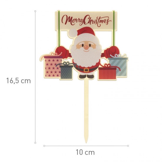 Topper Αγ. Βασίλης με Δώρα 16x10,5cm Topper Αγ. Βασίλης με Δώρα 16x10,5cm