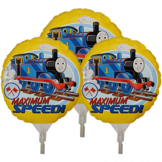 Μπαλόνι FOIL 9'' THOMAS ΤΡΑΙΝΑΚΙ ΜΕ ΒΑΛΒΙΔΑ ΚΑΙ ΣΤΙΚ