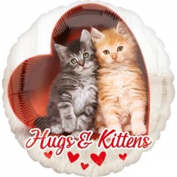 Μπαλόνι Foil 18” Αγάπης Γατάκια ‘Hugs & Kittens’