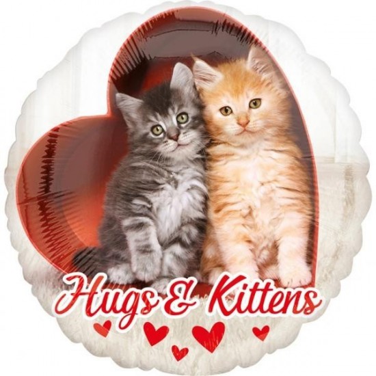 Μπαλόνι Foil 18” Αγάπης Γατάκια ‘Hugs & Kittens’ Μπαλόνι Foil 18” Αγάπης Γατάκια ‘Hugs & Kittens’