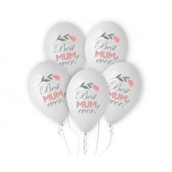 Μπαλόνια Λάτεξ 12″ Best Mum Ever (5 τεμ)
