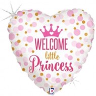 Μπαλόνι Foil 18” Γέννησης Καρδιά Little Princess