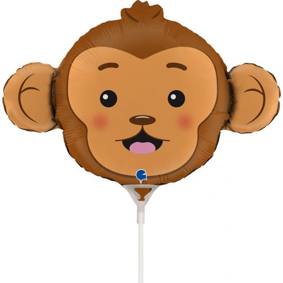 Μπαλόνι Foil 14″ Mini Shape Κεφάλι Μαϊμούς