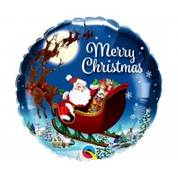 Μπαλόνι Foil 18" Merry Christmas Άγιος Βασίλης / 46εκ
