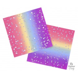Χαρτοπετσέτες Μεγάλες Rainbow Ombre /16 τεμ