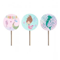 Topper Cupcake Mermaid (6 τεμ)