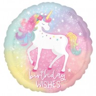 Μπαλόνι Foil 17″ Μαγεμένος Μονόκερος ‘Birthday Wishes’
