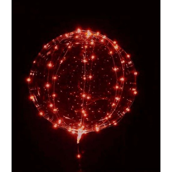 Διάφανο μπαλόνι φωτιζόμενο με Κόκκινο LED