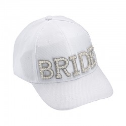 ΚΑΠΕΛΟ ΝΥΦΗΣ ”BRIDE” ΛΕΥΚΟ ΜΕ ΠΕΡΛΕΣ 