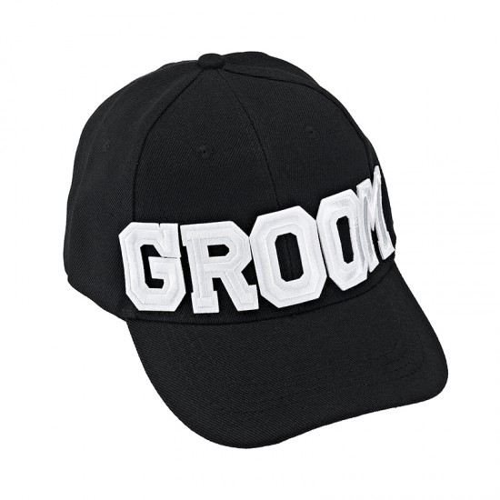 ΚΑΠΕΛΟ ΓΑΜΠΡΟΥ ”GROOM” ΜΑΥΡΟ ONE SIZE
