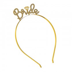 ΣΤΕΚΑ ΜΑΛΛΙΩΝ ΝΥΦΗΣ ΧΡΥΣΗ ”BRIDE” ΜΕ ΣΤΡΑΣ