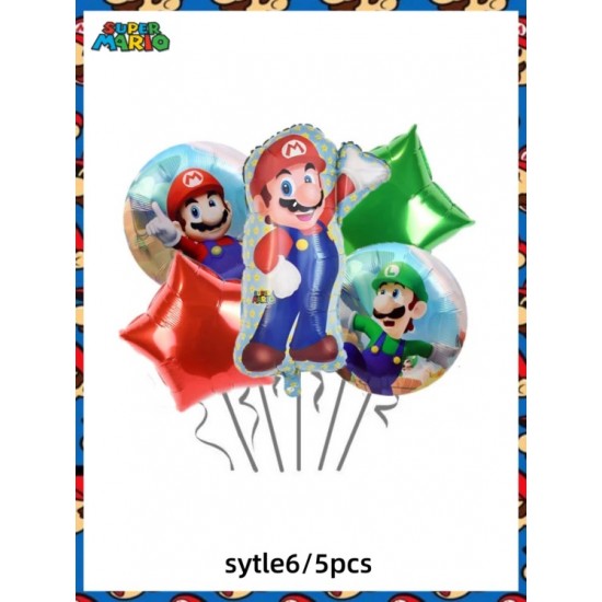 ΣΕΤ ΜΠΑΛΟΝΙΑ SUPER MARIO 5ΤΕΜ ΣΕΤ ΜΠΑΛΟΝΙΑ SUPER MARIO 5ΤΕΜ
