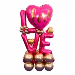 Μπαλόνι Foil 18” Φούξια Κάρδια Love