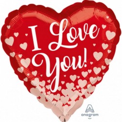Μπαλόνι Foil 18″ Καρδιά Rose Gold Hearts