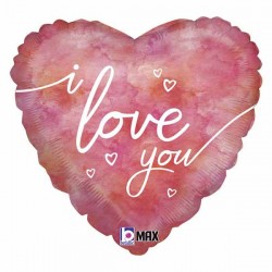 Μπαλόνι Foil 18” Αγάπης Νερομπογιά ‘I Love You’