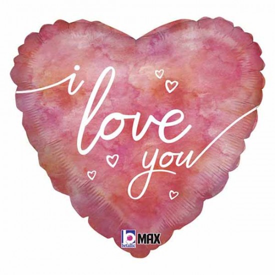 Μπαλόνι Foil 18” Αγάπης Νερομπογιά ‘I Love You’