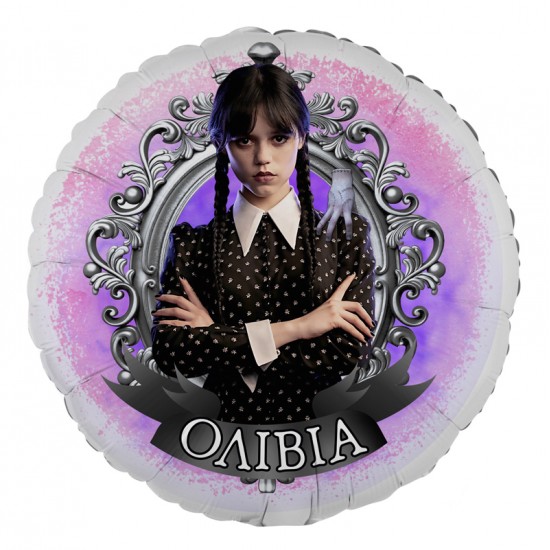 Μπαλόνι Foil 18" ή 9" Τυπωμένο – Wednesday Addams Μπαλόνι Foil 18" ή 9" Τυπωμένο – Wednesday Addams