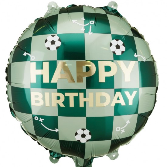 18” Μπαλόνι Happy Birthday με μπάλες ποδοσφαίρου