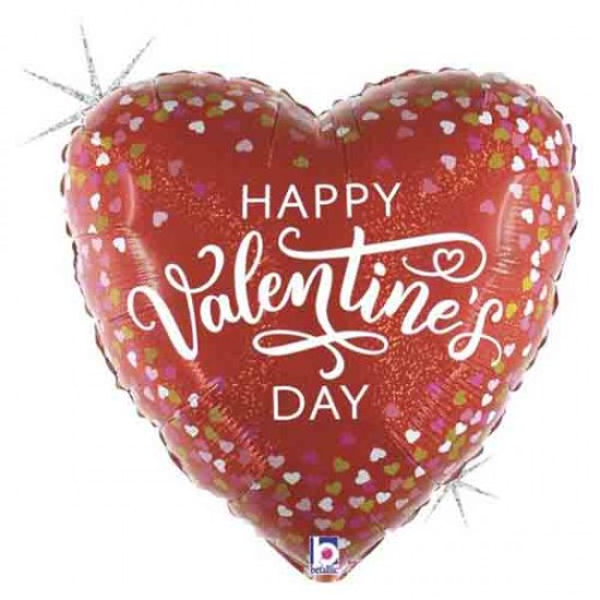 Μπαλόνι Foil 18” ‘Happy Valentine’s Day’ Confetti Hearts Μπαλόνι Foil 18” ‘Happy Valentine’s Day’ Confetti Hearts