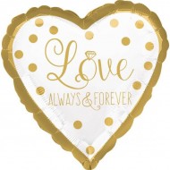 Μπαλόνι Foil 18” Καρδιά ‘Love always & forever’