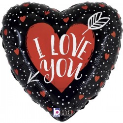 Μπαλόνι Foil 18” Καρδιά με βέλος ‘Love You’