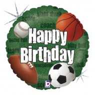 Μπαλόνι Foil 18” Sports Balls Happy Birthday