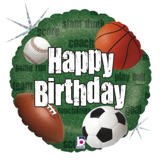 Μπαλόνι Foil 18” Sports Balls Happy Birthday Μπαλόνι Foil 18” Sports Balls Happy Birthday