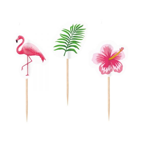 Οδοντογλυφίδες  Διακοσμητικές Flamingo Paradise / 20 τεμ.