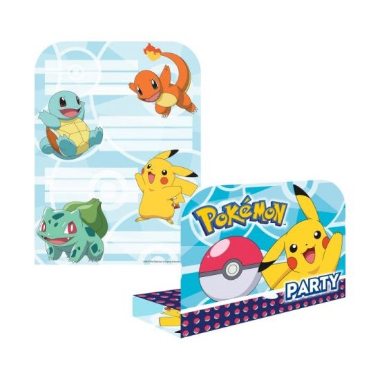 Προσκλήσεις με Φακέλους Pokemon / 8 τεμ Προσκλήσεις με Φακέλους Pokemon / 8 τεμ