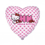 Μπαλόνι Foil 18″ Καρδια Hello Kitty με ροζ καρδούλες