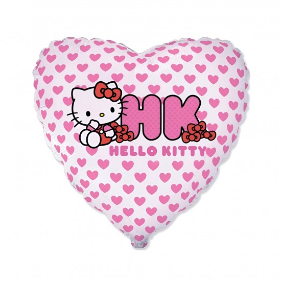 Μπαλόνι Foil 18″ Καρδια Hello Kitty με ροζ καρδούλες Μπαλόνι Foil 18″ Καρδια Hello Kitty με ροζ καρδούλες